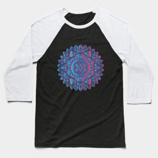 Blue Mandala Baseball T-Shirt